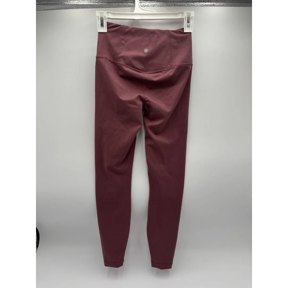 Yogalicious Lux Leggings XS Burgundy High Rise Athletic Yoga Activewear 25